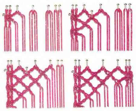 Коклюшки. Простая решетка в ползаплета