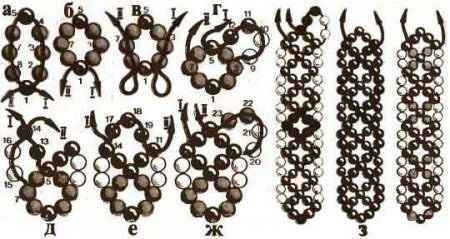 Плетение бисером. Ажурные цепочки