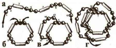 Плетение бисером. Шнуры объемные