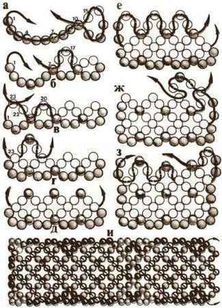 Плетение бисером. Ажурные цепочки
