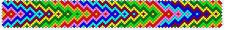 Схема косого плетения  фенечки - радуга