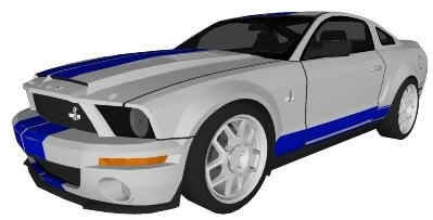 Модели из бумаги. Автомобиль Ford Mustang Shelby GT500 KR.