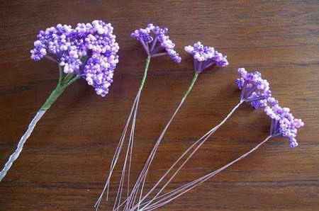 Плетение дерева из бисера. Ветка сирени.