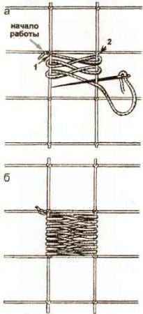 Вышивка по филейной сетке. Штопальный шов.