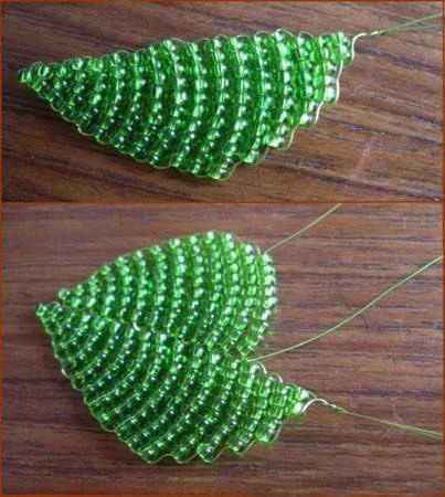 Плетение дерева из бисера. Ветка сирени.