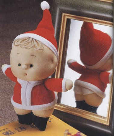 Куклы из носочков. Маленький Санта или Новый год