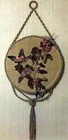 Макраме. Кашпо с ветками барбариса.