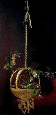 Макраме. Кашпо-корзина с кистью.