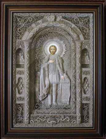 Уникальные иконы из льняной нити