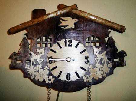 часы с оленятами