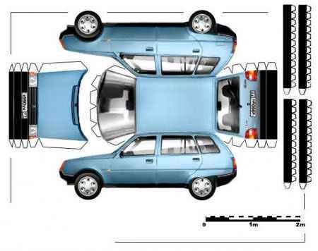 Автосалон из бумаги