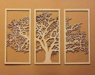 Триптих из фанеры - Дерево