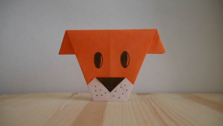 Оригами. Как сделать собаку из бумаги (видео урок)