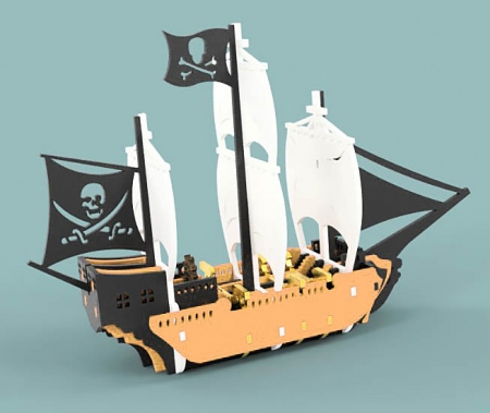 Пиратский корабль из фанеры